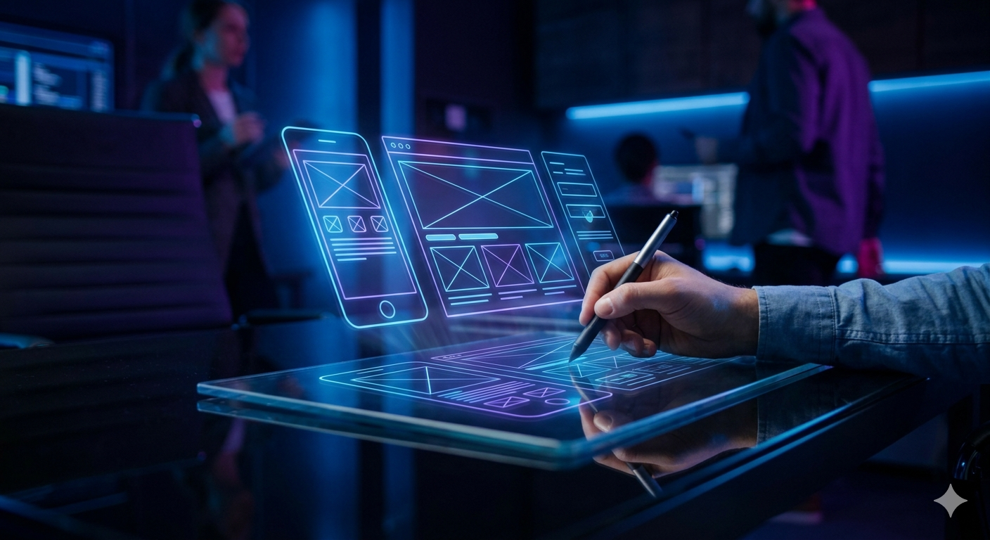 Criacao de interfaces digitais em ambiente tecnologico